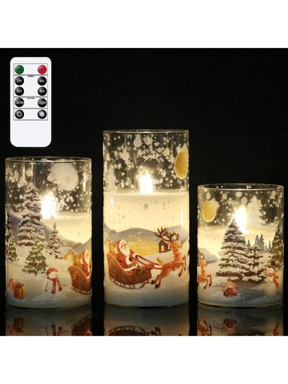 Flameless LED Pillar Candles - Real Wax, Remote & Timer, Christmas Decor, 3 Pack